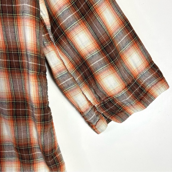 CP Shades Plaid Button Down 3/4 Sleeve Shirt Size Medium - Picture 6 of 9